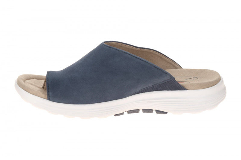 Gabor RollingSoft Pantolette blau marine Velour 86.812.46