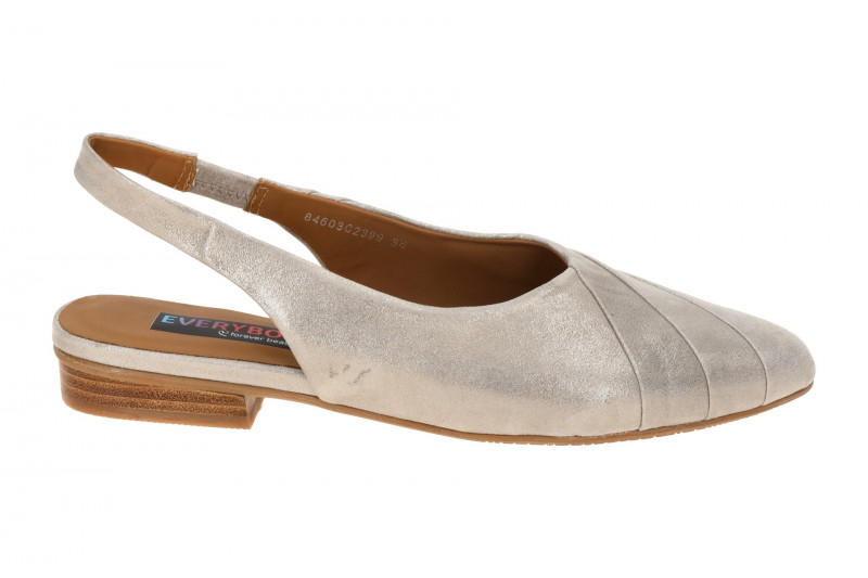 Everybody Brunilde Sling Pumps grau silber Glitzer