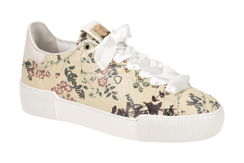 Högl Blossom Schuhe Plateau Sneakers beige Blumen