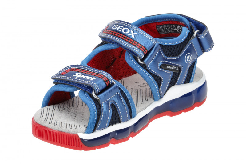 Geox Android Kinder Sandale blau Spider-Man J350QA