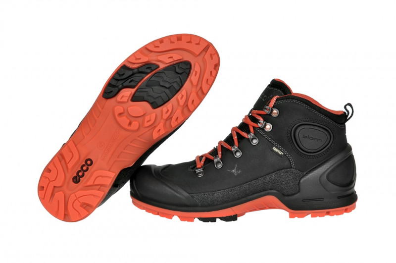 Ecco Biom Terrain Stiefelette in schwarz orange Yakleder Gore-Tex