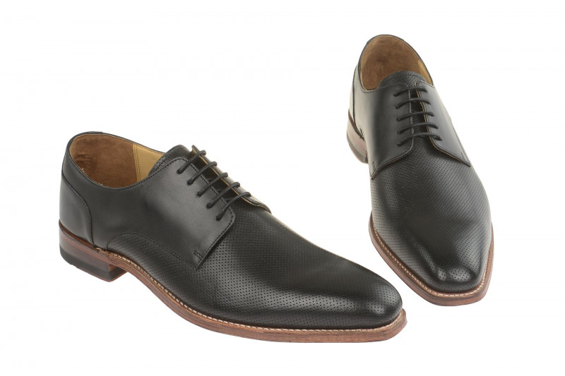 Gordon & Bros Milan Schuhe schwarz perforiert 4374-G