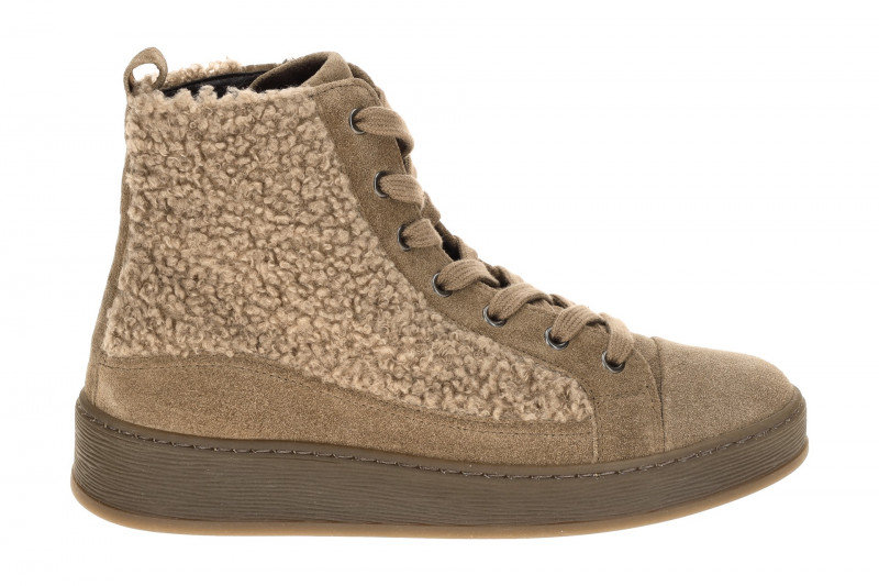 Gabor Mid Sneaker Boots braun Velour Fell 76.776.34