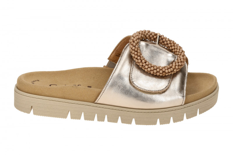 Gabor Pantolette puder grau gold metallic 83.745.62