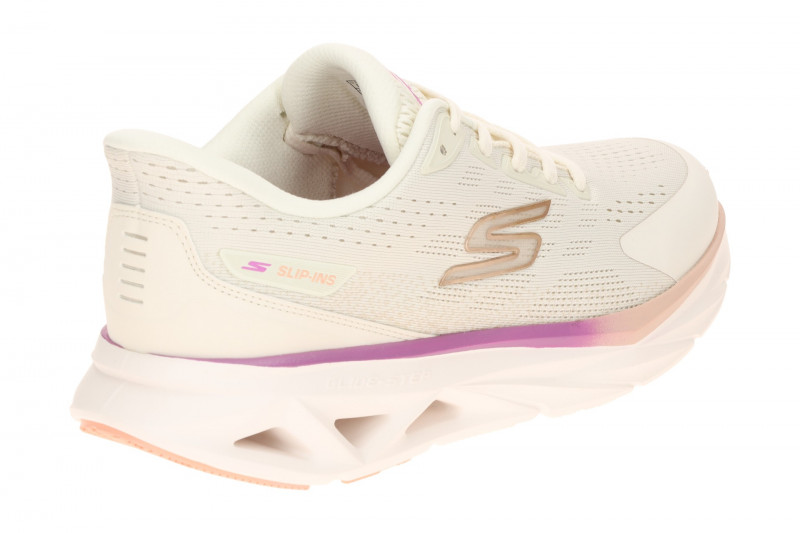 Skechers Glide Step Schuhe beige natural Damen SLIP-INS 129825