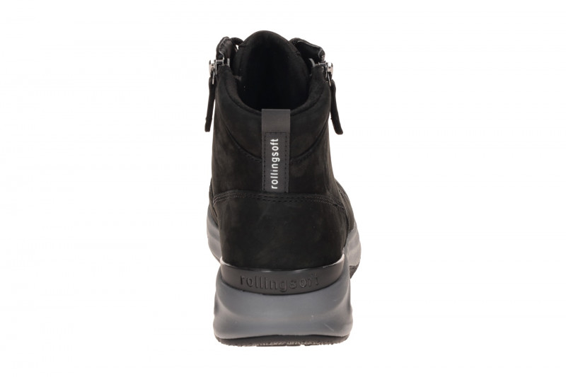 Gabor RollingSoft Mid-Sneakers Stiefel schwarz Nubuck 0803.03.003