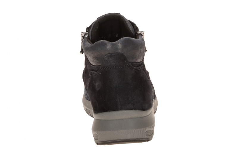Waldläufer Tonia Stiefelette blau M-Weite Stretch