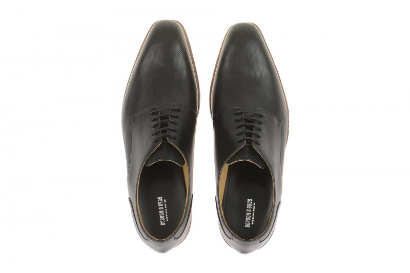 Gordon & Bros Milan Schuhe schwarz perforiert 4374-G