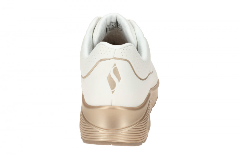 Skechers Uno Schuhe weiß gold Linien 177087