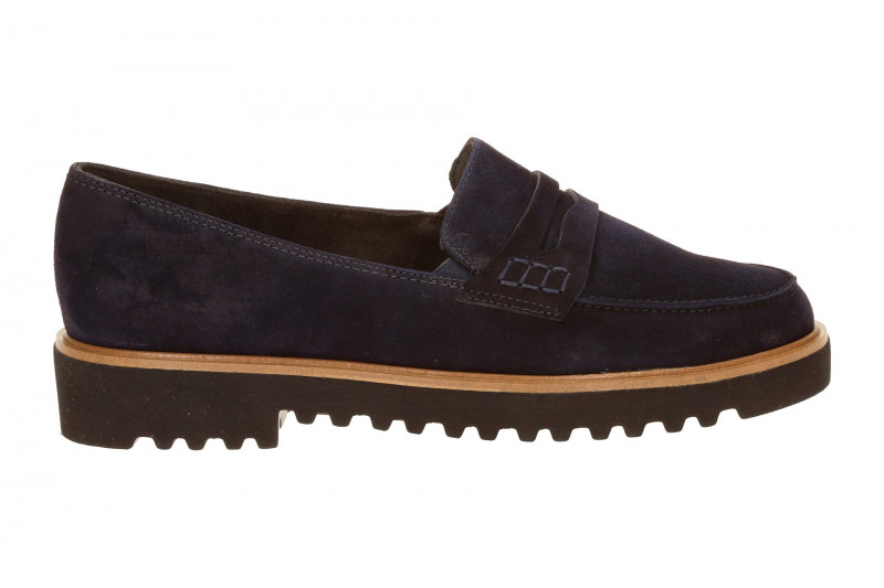 Paul Green Schuhe Slipper blau Samt-Velour 2694
