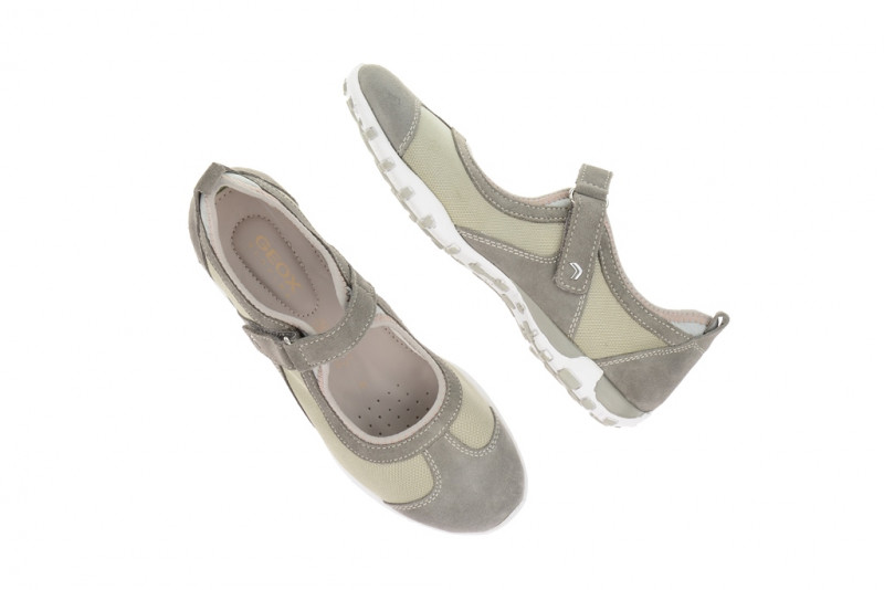 Geox Freccia B Slipper in grau Mary Jane D32C0K