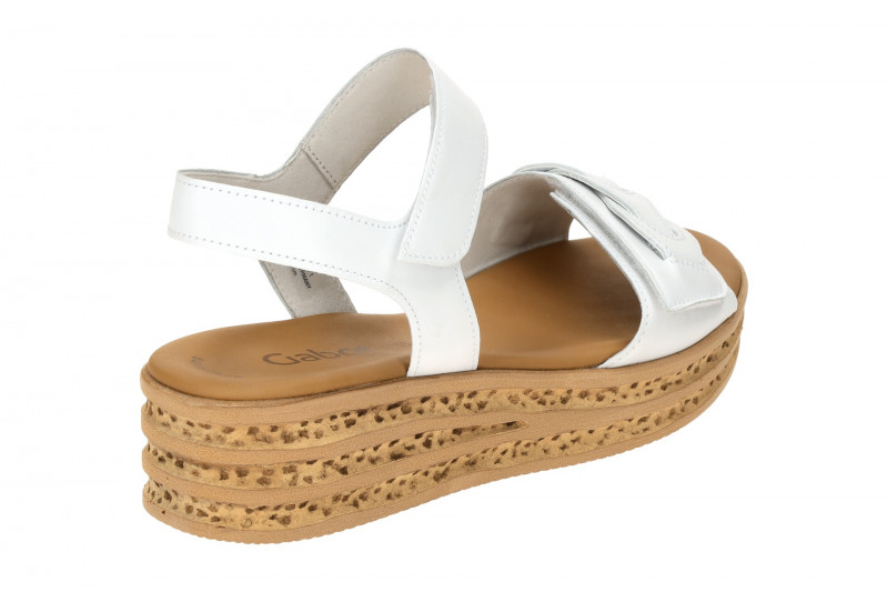 Gabor Fashion Plateau Sandalen weiß Nappa 64.553.21