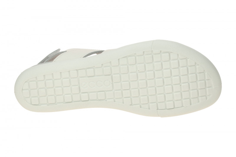 Ecco Samara Sandalen weiß silber Kreuzriemen 220103