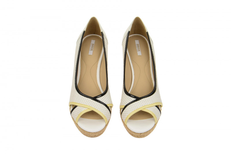 Geox Keil Plateau Pumps weiß