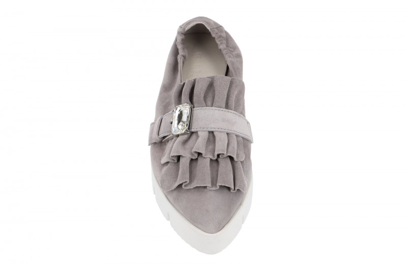 K&S Pia XXL Ballerinas grau crystal