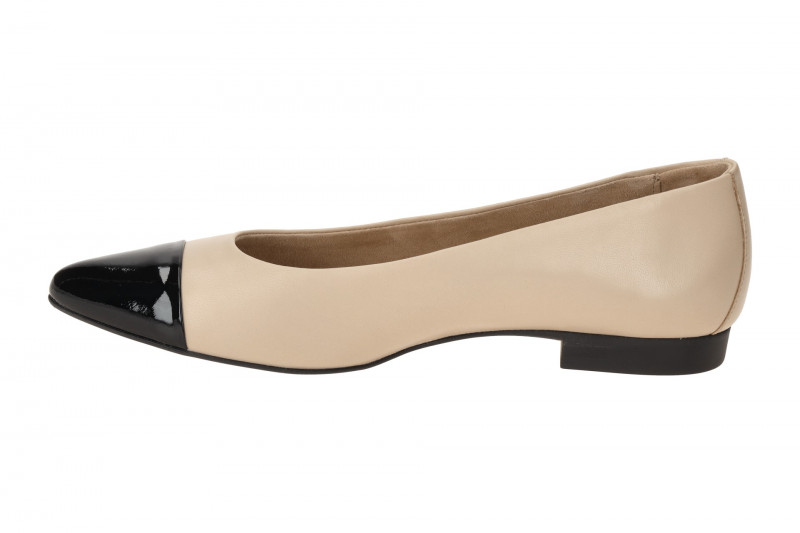 Paul Green Ballerinas beige schwarz Lack 1128