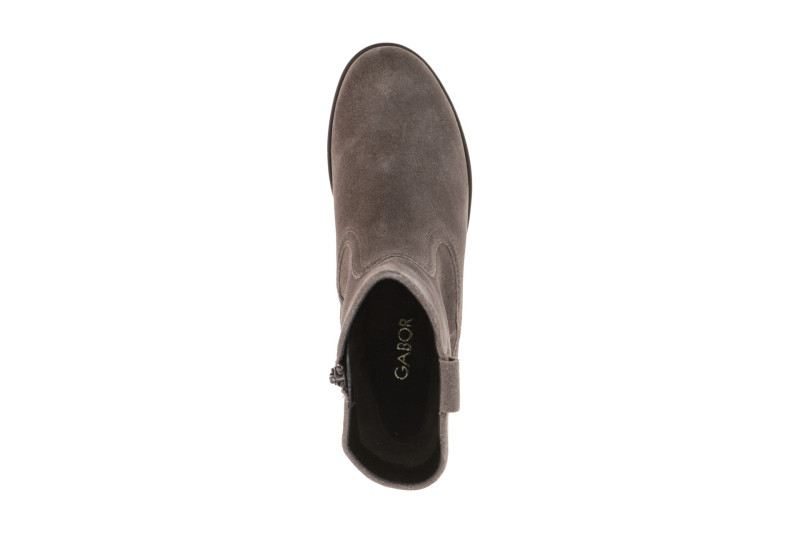 Gabor Keil Stiefel grau taupe Velour 8005.01.002