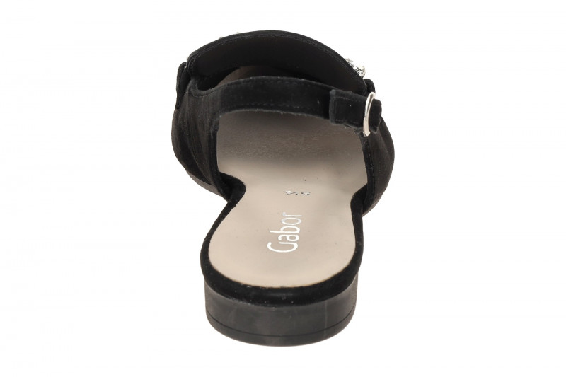 Gabor Sling Pumps schwarz Samt Kristall 61.531.17