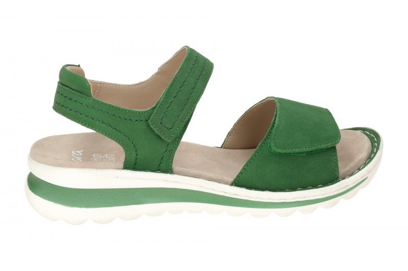 ara Tampa Sandale grün Samt Velour 12-47207