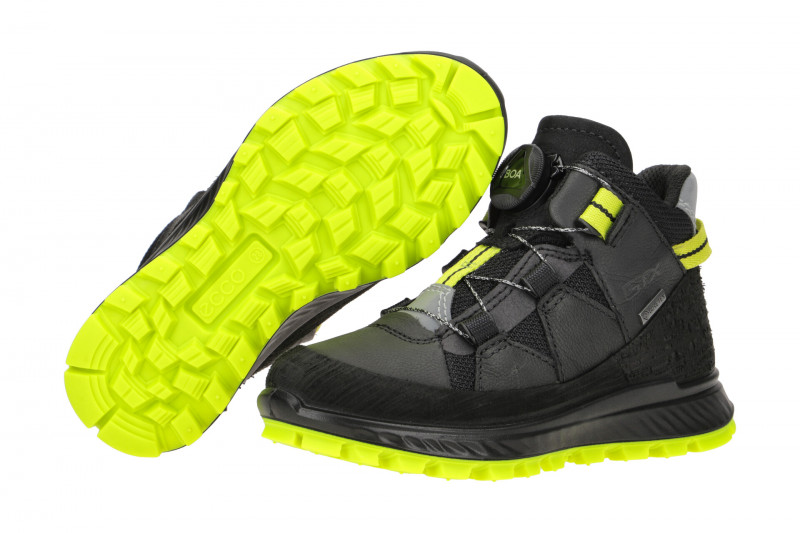 Ecco Exostrike Kinderstiefel schwarz Boa Verschluss Gore-Tex 761933