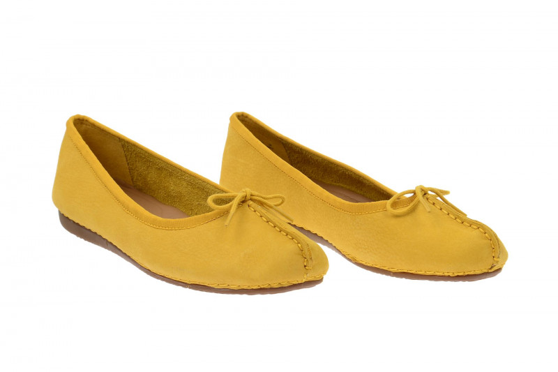 Clarks Freckle Ice Ballerina gelb Nubuck 26105951
