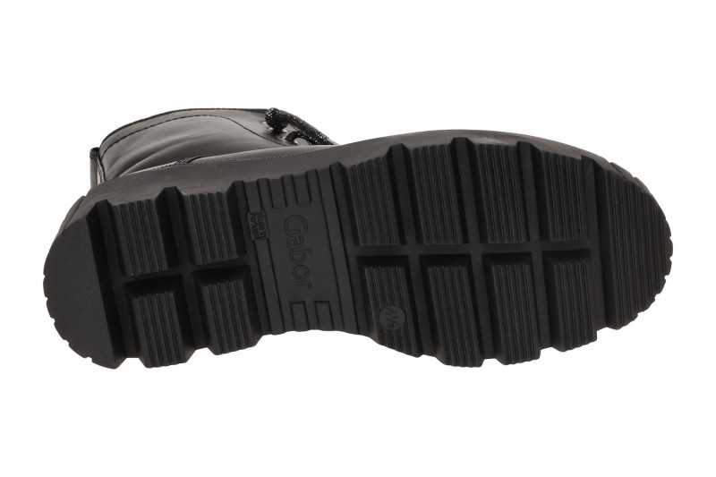 Gabor Fashion Stiefelette schwarz Strass Senkel 71.821.37