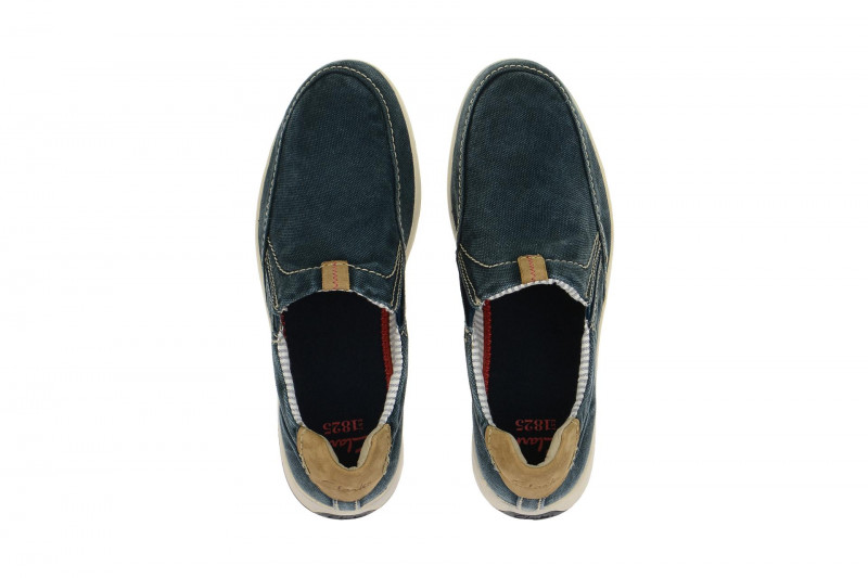 Clarks Norwin Easy Slipper blau jeans