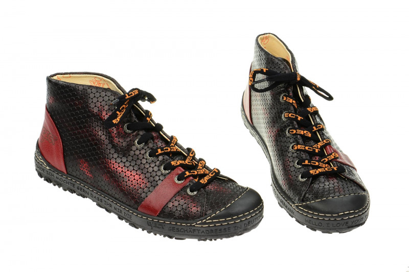 Eject Dass Schuhe schwarz rot Stiefelette Gr 38