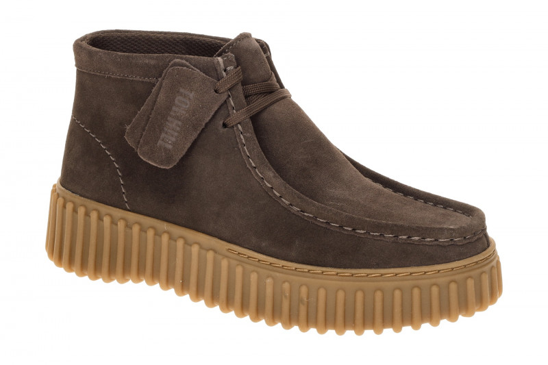 Clarks Torhill Moss Schuhe Mokassin dunkelbraun Velour 26185345