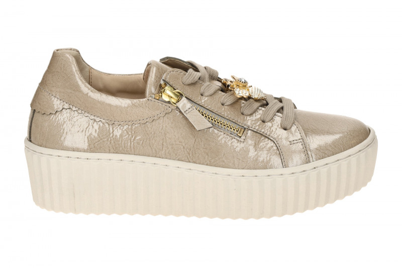 Gabor Plateau Schuhe beige Lack Bumblebee 73.201.92