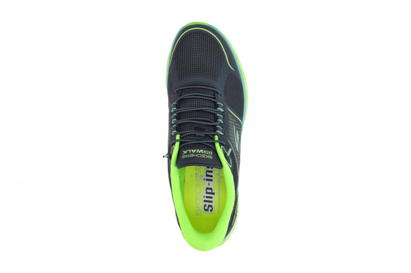 Skechers Go Walk Gliede Step Schuhe blau neon SLIP-IN 125121