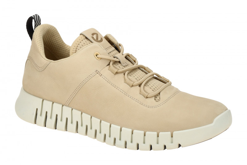 Ecco Gruuv Schuhe beige sand Nubuck Sneakers 525204