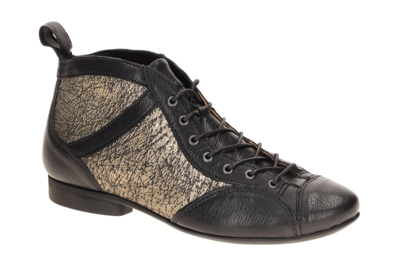 Think Guad 2 Schnür Stiefeletten schwarz gold metallic 618