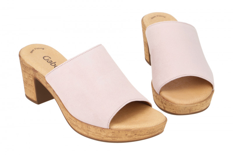 Gabor Pantolette rosa Velour 24.760.10