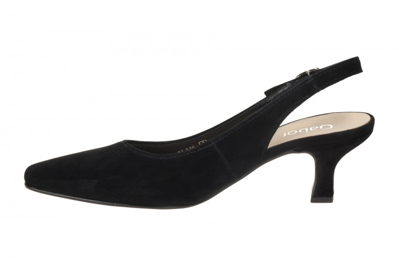 Gabor Sling Pumps schwarz Velour 81.510.17
