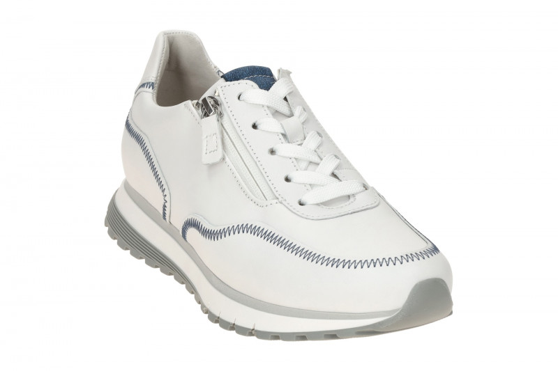 Gabor comfort Sneaker Schuhe weiß blau H-Weite 66.379.56