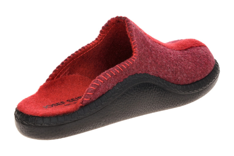 Josef Seibel Monaco 62 Pantoletten Clogs rot bordo Damen Filz 54702