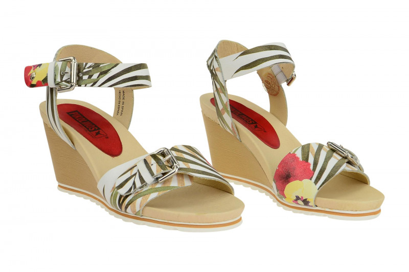 Pikolinos Bali Sandale weiß Blumen W7F-PR0593