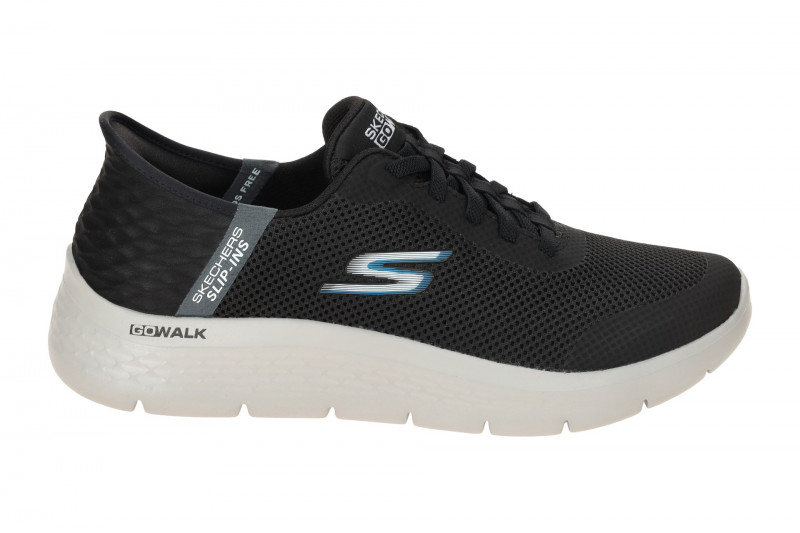Skechers Go Walk Flex Schuhe schwarz grau SLIP-IN 216324