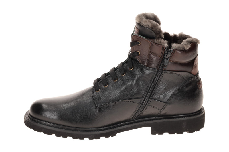 Galizio Torresi Winter Stiefelette schwarz braun Lammfell 325168