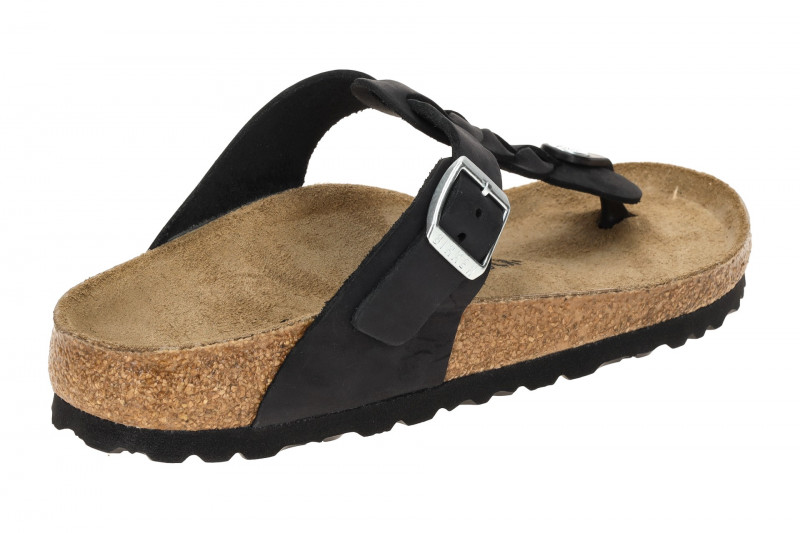Birkenstock Gizeh Braided Pantolette schwarz SCHMAL 1021360