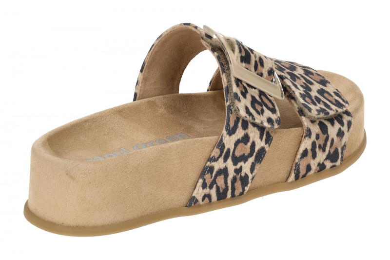 Paul Green Plateau Pantolette braun beige Leo 6157