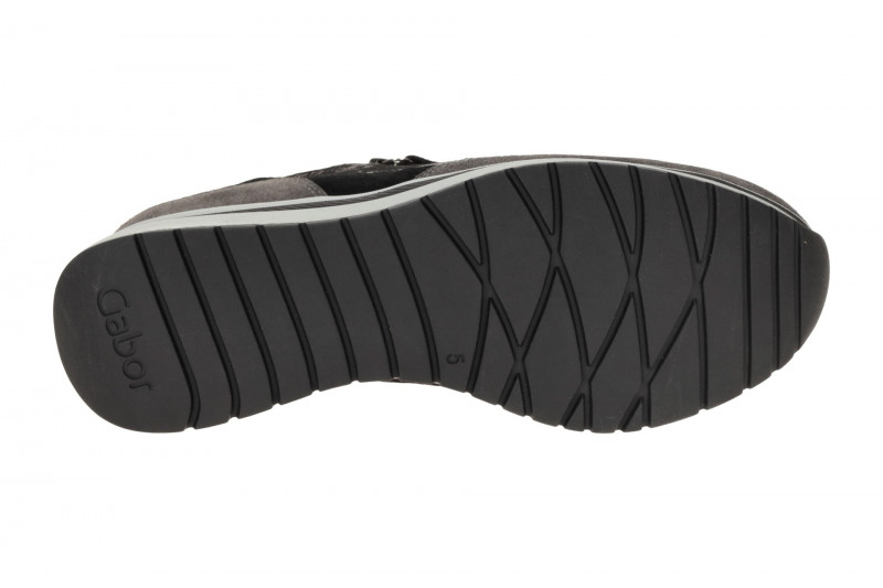 Gabor comfort Sneaker Schuhe grau schwarz metallic 76.318.67