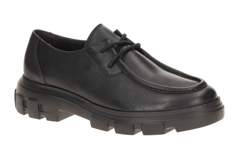 Paul Green Schuhe schwarz Mokassin seidenmatt 1183