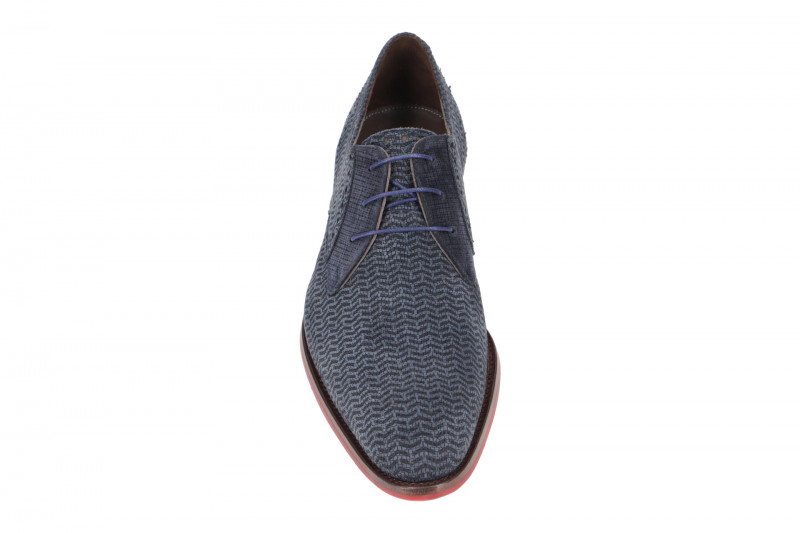 Floris van Bommel Schuhe blau Nubuck 18107