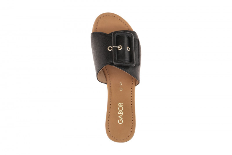 Gabor elegante Pantolette schwarz Glattleder 82.791.57
