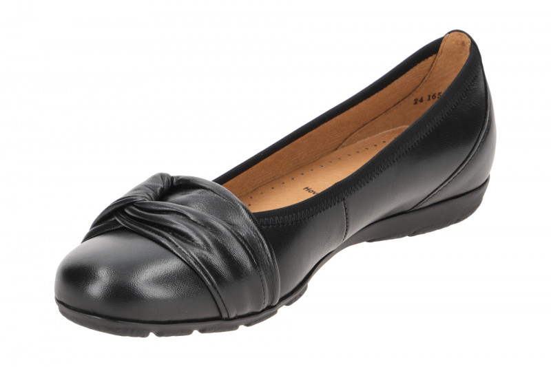 Gabor Ballerina schwarz Leder Schlaufe 04.165.27