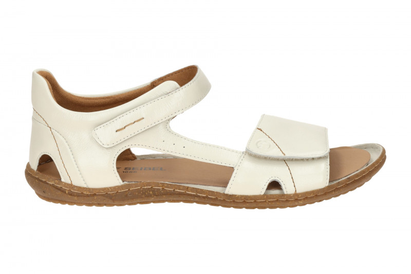Josef Seibel Damen Sandale Caitlyn 03 weiß Klett Barfußschuhe