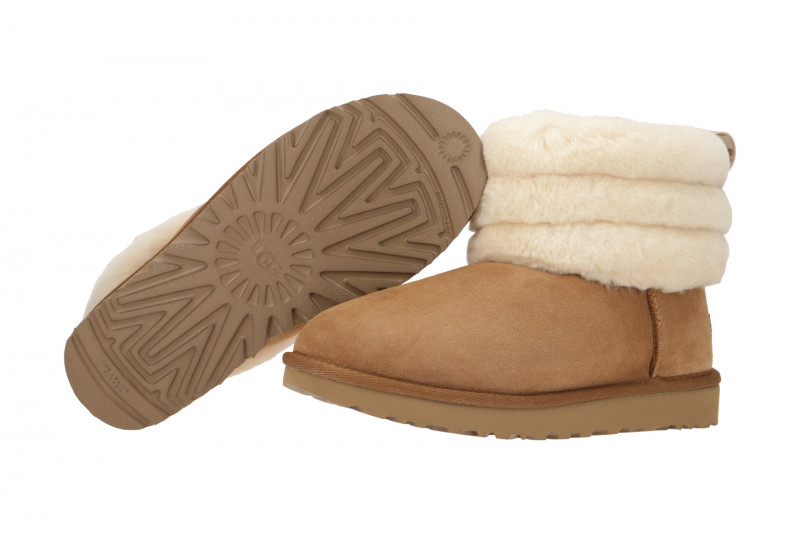 UGG Stiefel hellbraun beige Fluff Mini Quilted