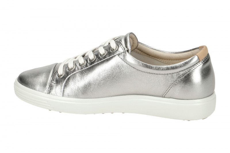 Ecco Soft 7 Schuhe silber grau Damen Sneakers